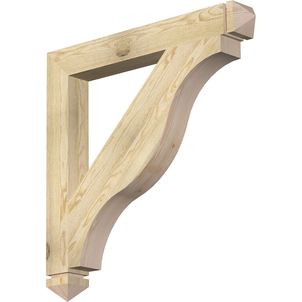 Ekena Millwork Funston Arts & Crafts Rough Sawn Bracket, Douglas Fir, 4"W x 34"D x 34"H BKT04X34X34FST03RDF - main